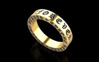 ring in monogram letters | 3D