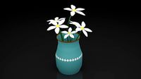 flowers picher daisies vase | 3D