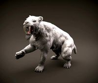 Smilodon or Sabertooth tiger intended for 3D prnting | 3D