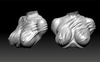 Wet Clothing women sculpture | 3D