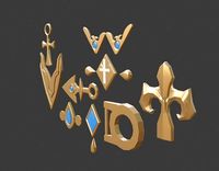 Barbara Pegg Genshin Impact cosplay 3d model jewerly | 3D