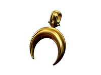 Chunky horn pendant with bail  | 3D
