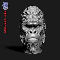 Gorilla 1 Penstand cum flowerpot | 3D