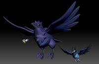 Pokemon Rookidee Corvisquire Corviknight | 3D