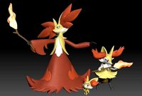 Pokemon Fennekin Braixen Delphox | 3D