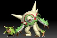 Pokemon Chespin Quilladin Chesnaught | 3D