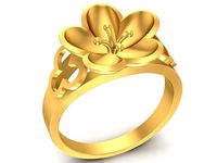 24k flower ring 2907 | 3D
