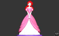 ARIEL DRESS LITTLE MERMAID DISNEY princess ANIMATION | 3D
