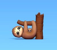 Sloth with Baby | 3D