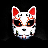 Demon Kitsune Mask - Japanese Mask - High Quality Details | 3D