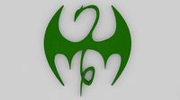 Iron Fist Dragon logo | 3D