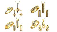 Ladies Diamond Locket sets with Ring | 3D