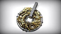 Circulos Dragon Diamond Fuego Pendant | 3D