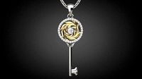 Gemstone Key Pendant P15 | 3D