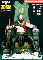 Kratos on Throne for 3D Printing STL | 3D