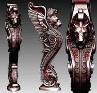 Lion baluster | 3D