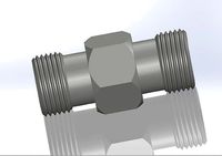 threaded male connector | 3D