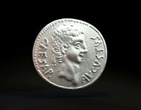 Roman coin with emperor Augustus intended for 3D printing | 3D