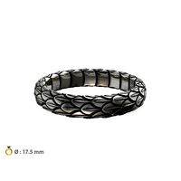 N024-02 Snake large texture ring | 3D