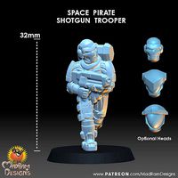 Shotgun Space Pirate Trooper | 3D