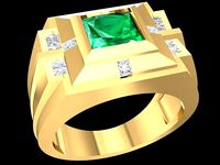 luxury diamond korea men ring 2834 | 3D