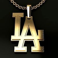 LA Dodgers Logo Pendant | 3D