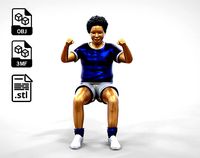 N6 Teenagers Football fan | 3D