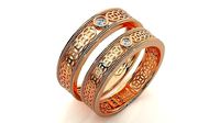 Band ring - nhan nu  1321 | 3D