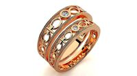 Band ring - nhan nu  1332 | 3D