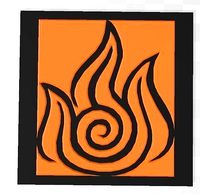 Avatar Fire Nation Symbol Coaster | 3D