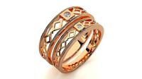 Band ring - N37  3 | 3D