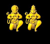 south india Hanuma locket  | 3D