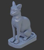 Vintage Ancient Egyptian Cat Goddess Bastet Statue | 3D