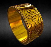 Georgian ornaments ring | 3D