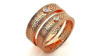 Band ring - hj4  1554 | 3D
