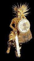 Aztec eagle warrior Moctezuma | 3D