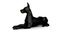 great dane figure low poly | 3D