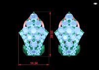 earrings Dimond 70 | 3D