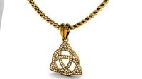 Triquetra Celta Diamond Pendant  | 3D