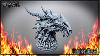Drakon Head with skulls | 3D