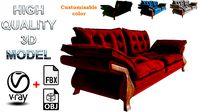 Chester Lin Sofa -velvet material-