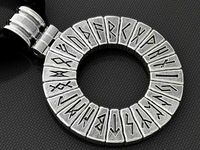 Pendant runic futhark | 3D