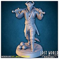 Tiefling Swashbuckler - Supported - 3D Printable - | 3D
