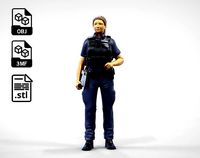 N5 Woman Police Officer Miniature 3D print model | 3D