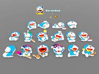 Collection Doraemon keychains 3d Model | 3D