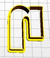 Eta Lower Case Cookie Cutter | 3D