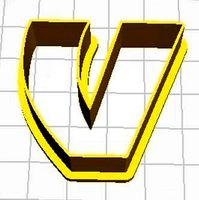 Nu Lower Case Cookie Cutter | 3D