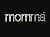 MOMMA DIAMOND NAME PENDANT NECKLACE FRAME | 3D