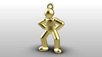 Charm pendant - Matchman posture 04 - Intimidate | 3D