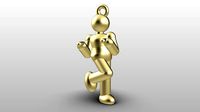 Charm pendant - Matchman posture 03 - Dance 1 | 3D
